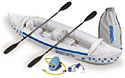 Inflatable canoes and kayaks